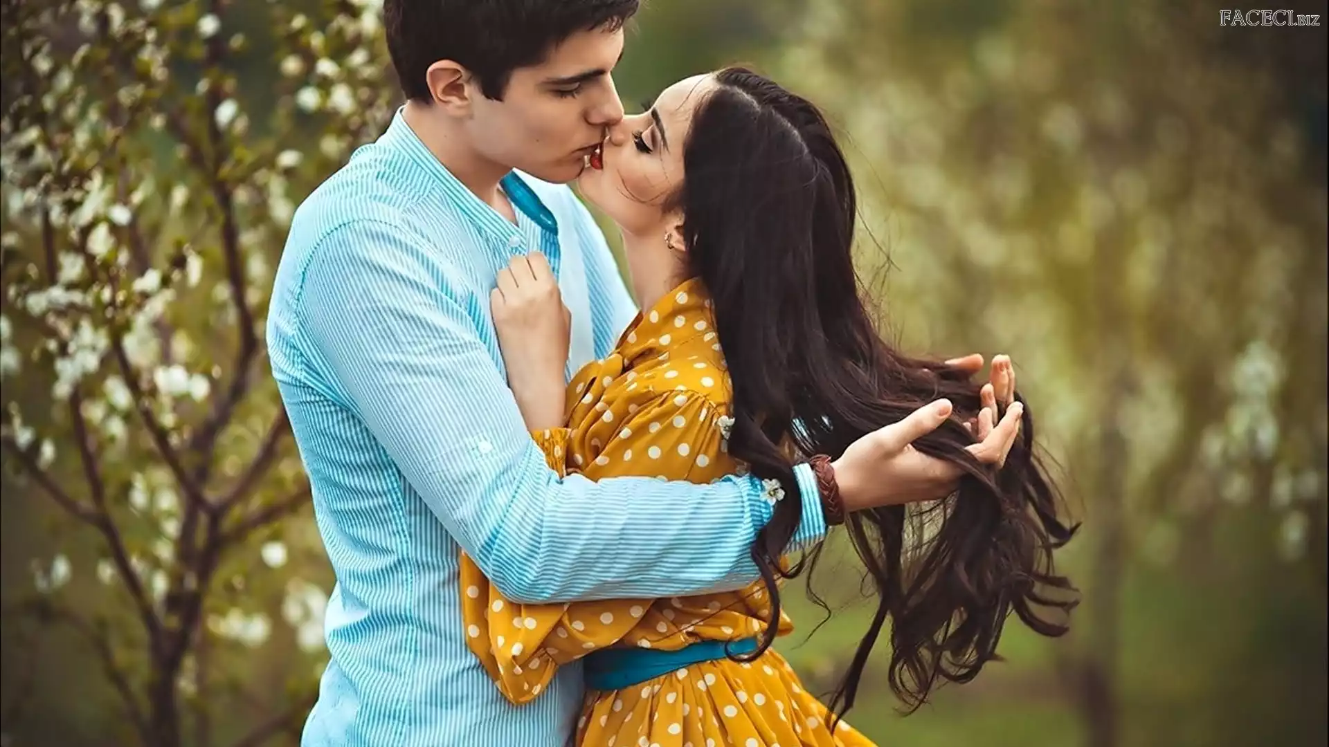 Mężczyzna, Pocałunek, Kobieta, Miłość